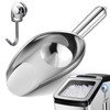 OLESBUR 12oz Stainless Steel Ice Scoop for Freezer with Magnetic
