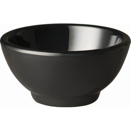 APS GF141 Melamine Round Bowl, Pure Black