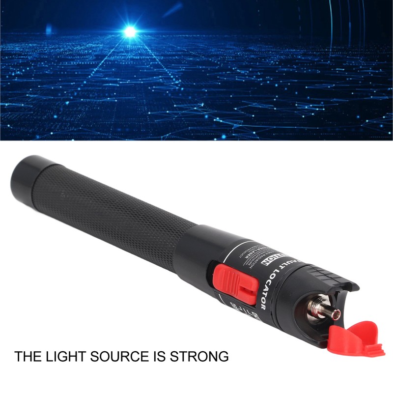 Black Fiber Optic Visual Fault Locator Anti Slip Handle Ergonomic