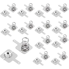 Cutelec 20Pairs Battery Springs AA Battery Negative to Positive Conversion Spring Contact Nickle Plated 12x12mm