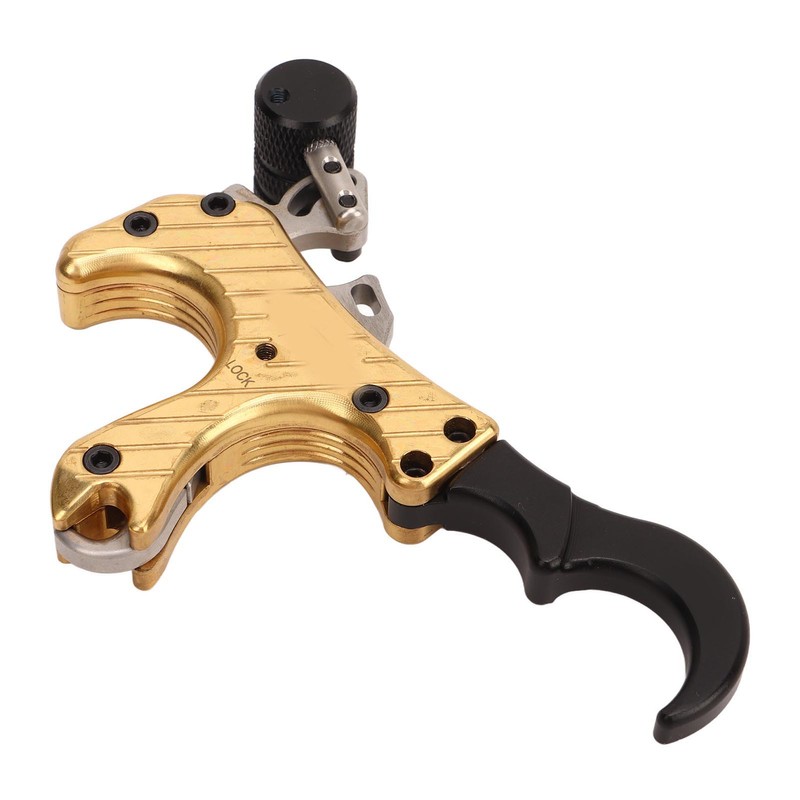 Bow Release Aids Aluminum Alloy Adjustable 4 Finger 360 Degree