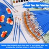 60Pcs Professional Paint Brush Set - Flat and Round Fine-Tip