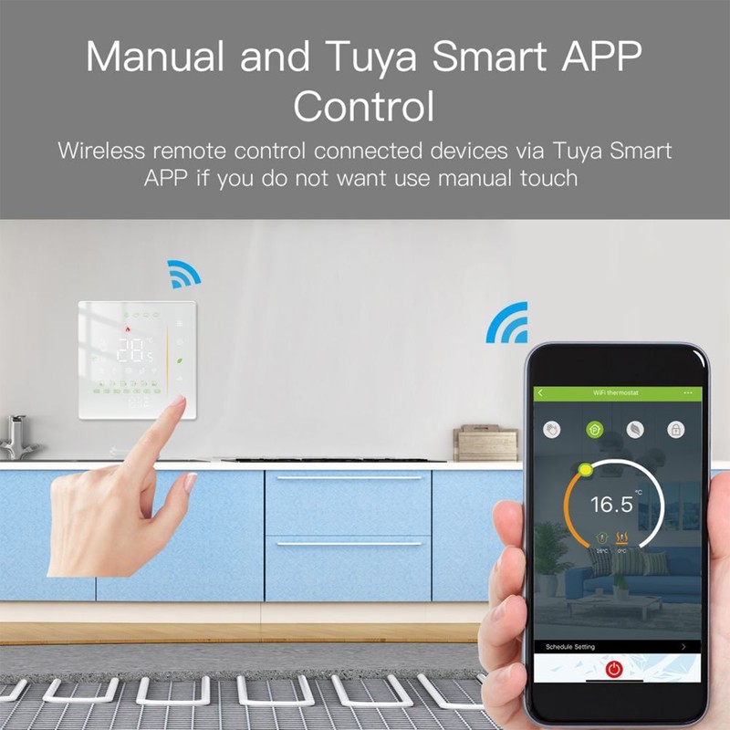 Home Water Floor Heating Thermostat Programmable Intelligent Thermostat Switch Multi