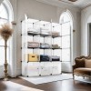 4-Tier Closet Storage Cabinet - 12-Cube, Modular & Matte ​Wardrobe