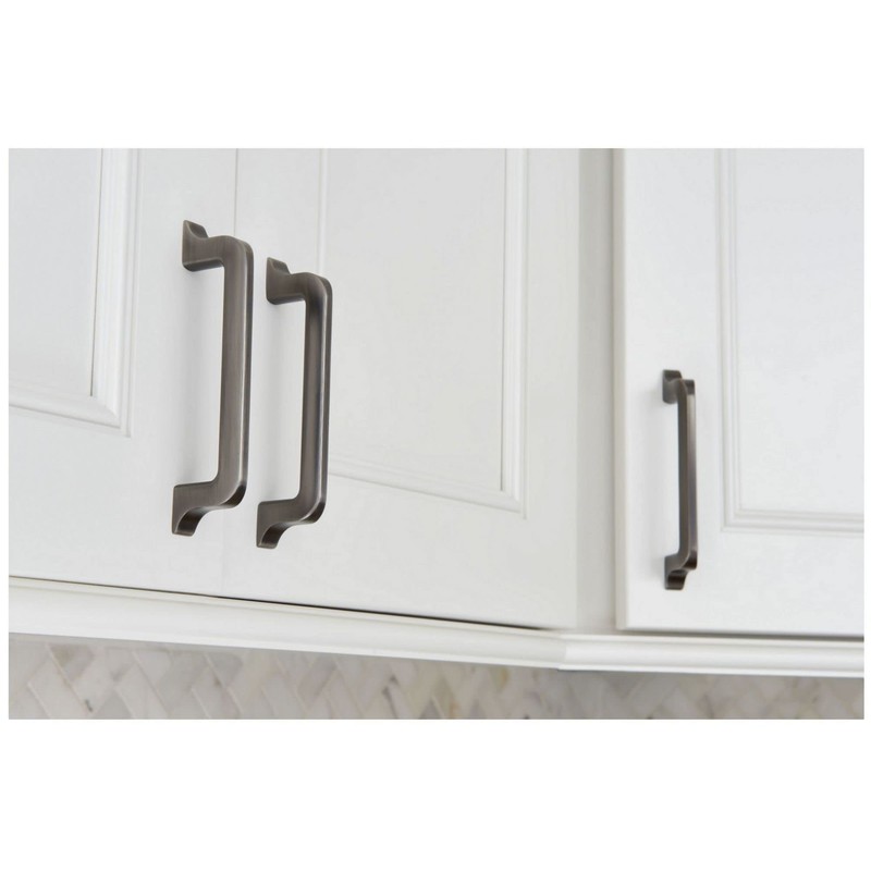 Jeffrey Alexander 839-3BNBDL Callie Cabinet Pull, Brushed Pewter
