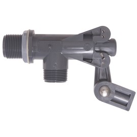 Kerick Valve PT100SS PVC Float Valve, Tank Mount, 60 gpm at 60 psi, 1" NPT Male