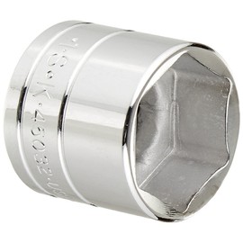 SK Professional Tools 45032 3/8 in. Drive 6-Point Fractional Standard Chrome Socket – 1 in. old Forged Steel Socket with SuperKrome Finish, Made in USA