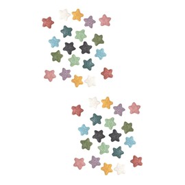 COHEALI 40pcs Colorful Volcanic Star Shape Pendant Beads for Jewelry Making Mixed Rock Charms for Necklaces Bracelets and Craft Projects