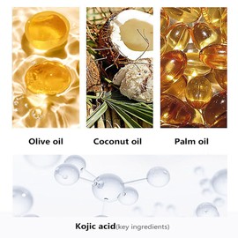 Kojisäure-Seife,Seifenstück für Gesicht und Körper,Kojisäure-Riegel mit 2-in-1-Gesichtsbürste,Feuchtigkeitsspendende Tiefenreinigungsseife,Reduzierung von Akne und Narben,Entfernung Schwarzer Flecken