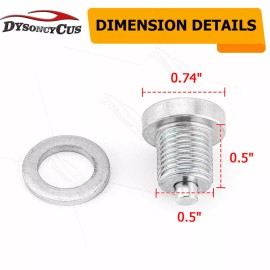 DY 2PCS for Harley Street Glide FLHX 2006-2021 Magnetic Oil Drain Plug 1/2"-20