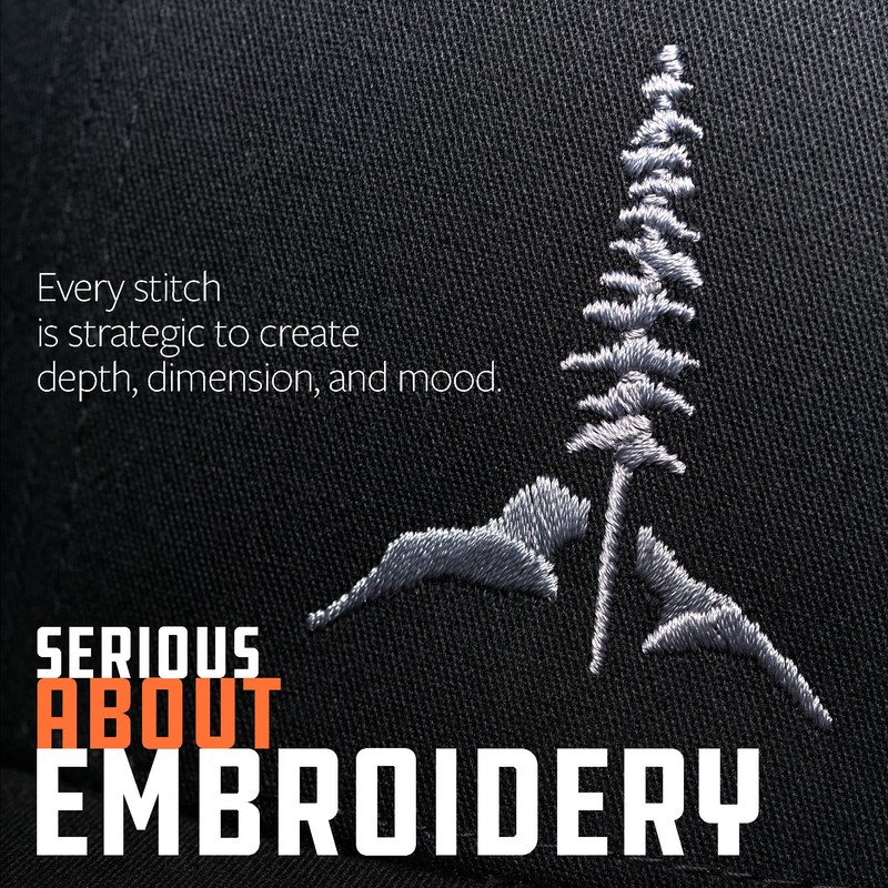 LARIX Gorra de camionero - Tamarack Mountain, Negro/ Gris, 6