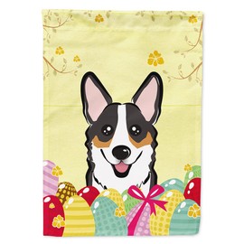 Caroline's Treasures BB1937GF Tricolor Corgi Easter Egg Hunt Flag Garden Size, Small, Multicolor