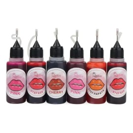 Henna Lips Tinta Labial Color Larga Duración 3-5 Días 6 Pzas