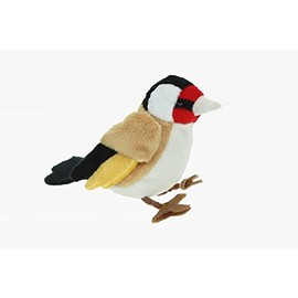 Unbekannt Stuffed Toy Goldfinch 12 cm, Cuddly Toy Plush Toy Bird Birds Garden Bird
