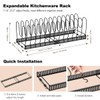 Housolution 2 Pack Pot and Pan Organizer with 14 Adjustable