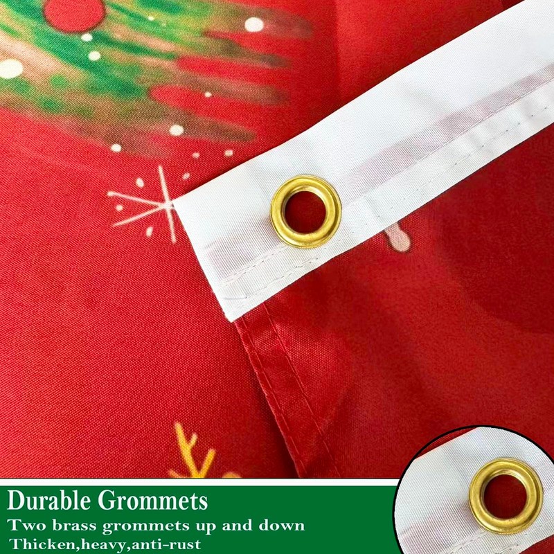 Merry Christmas Tree Flags 3x5 Outdoor Double Sided- Xmas Pine