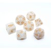 Polyhedral Dice Set Pearl White for Dungeon and Dragons Pathfinder