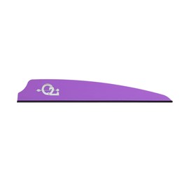 Q2i Fusion X-II Target Archery Vanes - Ultra-Lightweight with Tri-Fusion Adhesion Technology, Premium Arrow Fletching, and Low Profile Design for Archers (Violet, 3.5 Inch 100 Pack)