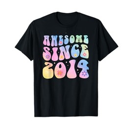 11 Year Old Awesome Since 2014 Tie Dye Flowers 11th Birthday T-Shirt