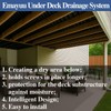 1PCS 50FT Black Waterproofing Membrane Black for Under Deck Drainage