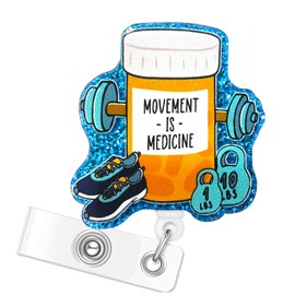 Physical Therapy Retractable Badge Reel: Funny Occupational Therapy Retractable Badge Holder with Swivel Alligator Clip Gift for Physical Therapist OT PT PTA Nursing Doctor Office Worker