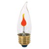 Satco S3657 120V Medium Base 2-3-Watt Flicker Bulb, Clear