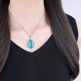 COAI Women's Water Drop Pendant, Malachite, Malachite