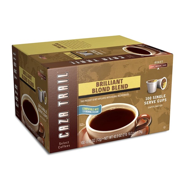 Caza Trail Coffee, Blonde Roast, 100 Single Serve Cups