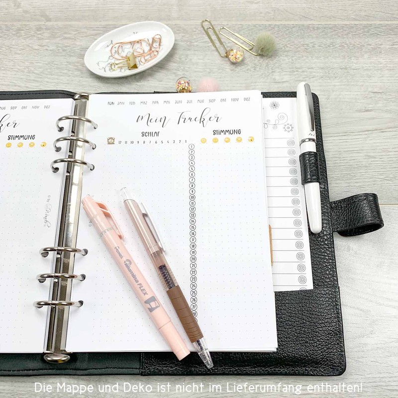 SinnWunder® Habit Tracker Lists for Sleep and Mood Suitable for