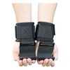 Hook Lifting Fitness Strap 2-Piece Set: Wrist Support & Hand Grips for Exercise - Black 2-Piece