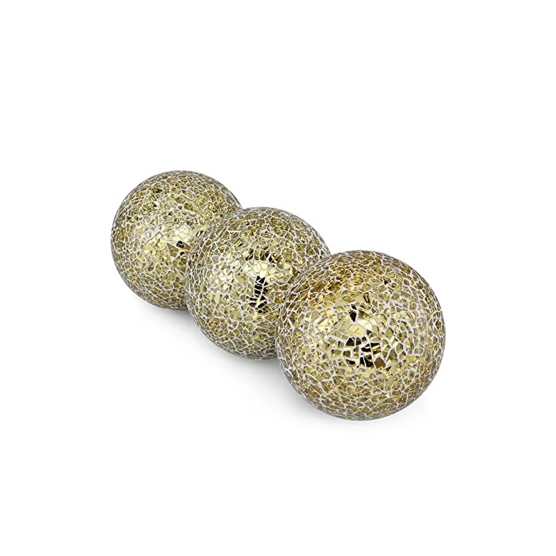 MDLUU Esferas decorativas de 10.2 cm, esferas de mosaico, bolas