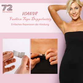 VCANIVR Wasserdichtes Kleid Stoffband Doppelseitig Geheimkörper Kleber Brust BH Tape für Mode Körper Clothing Zubehör Abendkleidung Hemden Tape 85x12MM