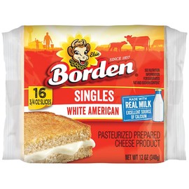 Borden Single White American 16 ct, 12 oz Pack of 3