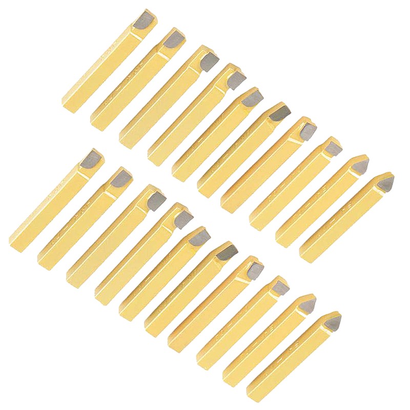 20Pcs 1/4” Lathe Tools Carbide Tipped Welding Milling Cutting Turning