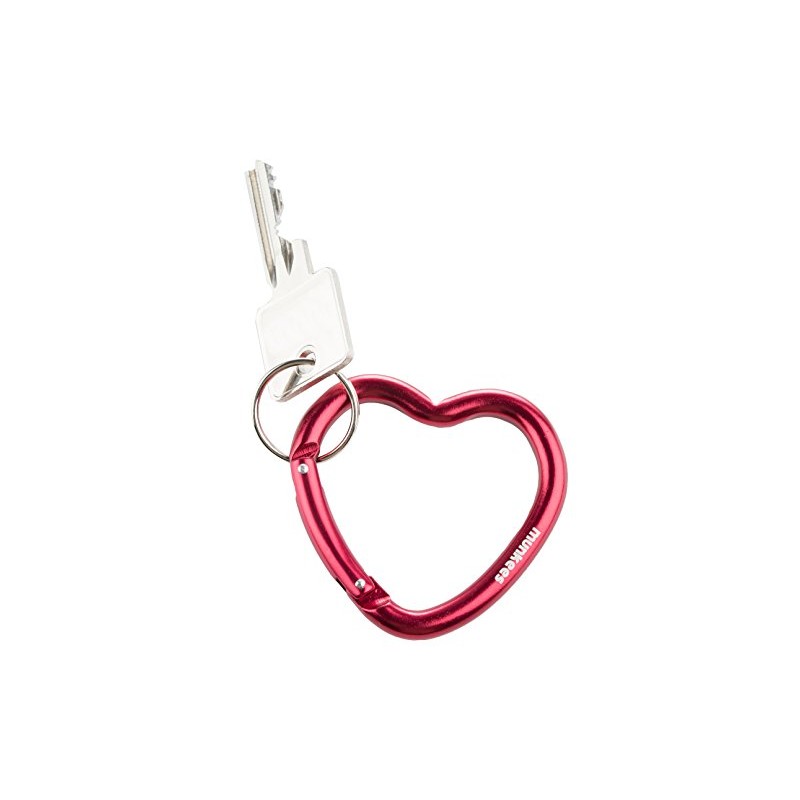 munkees, Heart Carabiner Keyring Red 3221