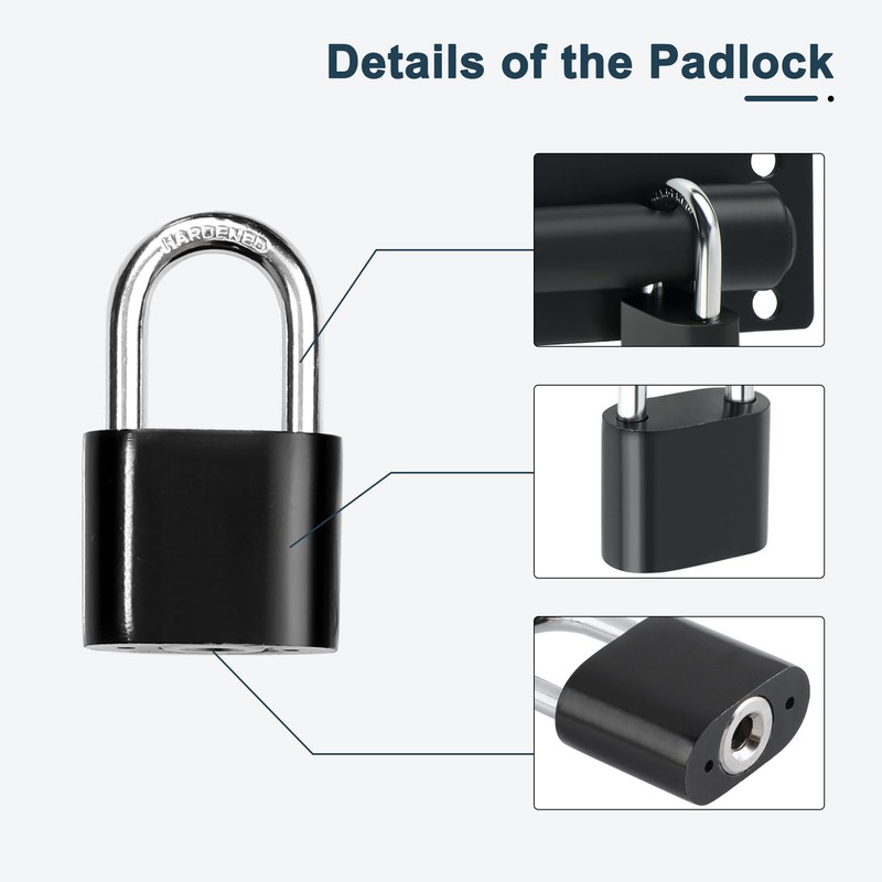 SAYAYO Slide Gate Latch Bolt Safety Door Lock with Padlock