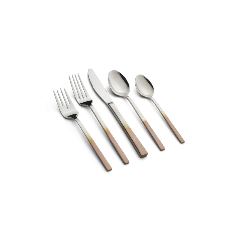 Cambridge Copper Ombre Kelvin Piece Flatware Set, 20 Count