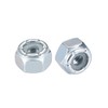 sourcing map 8#-32 Nylon Insert Hex Lock Nuts, Carbon Steel