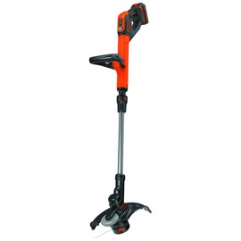 BLACK+DECKER 20V MAX Cordless String Trimmer and Edger with Spool, Battery and Charger Included, 2 Speed, 12 Inch (LST522)