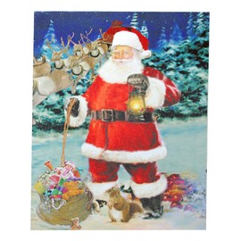 Santa Claus Lighted Wall Art, Two Seperate Designs (Lantern)