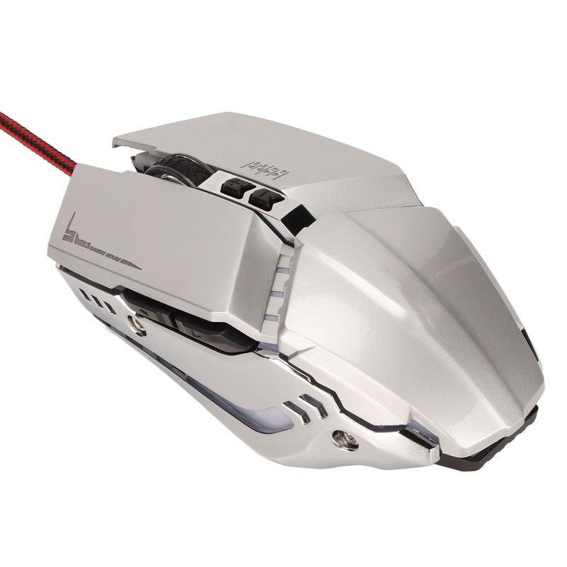 Gaming Mouse Ergonomic Design 4 DPI Adjustable Breathing RBG Backlit