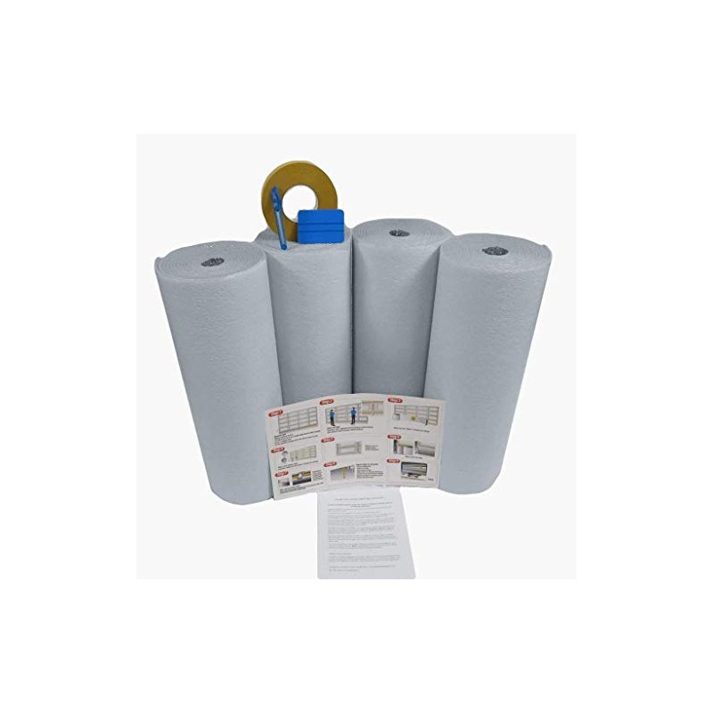 NASATEK Foam Core Reflective Insulation Garage Door White Foil 24Inch