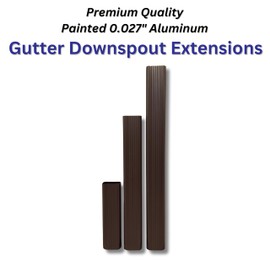 Eagle 1 Aluminum Downspout Extension (Multiple Sizes and Colors) Includes Matching Screws and Hex Driver (3x4-15" / Brown)
