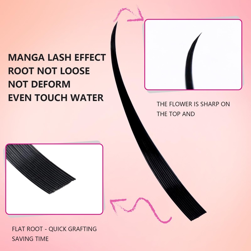 EMEDA Wet Look Eyelash Extensions, 0.07 mm, C Wave, 9