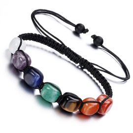 PESOENTH Healing Crystal Chakra Bracelets for Women 8mm Natural Gemstone Beaded Bracelet for Men Chakra Stone Anxiety Relief Bracelet Mens Womens Jewelry Crystal Spiritual gifts