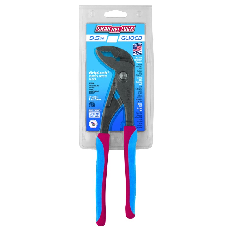 Channellock GL10CB 9.5-Inch Grip Lock Tongue and Groove Plier with