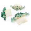 Set de 3 peinetas para cabello de mujer con cristales