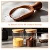 Komforbaa 3PCS Wooden Coffee Scoop, Natural Mini Measuring Spoon for