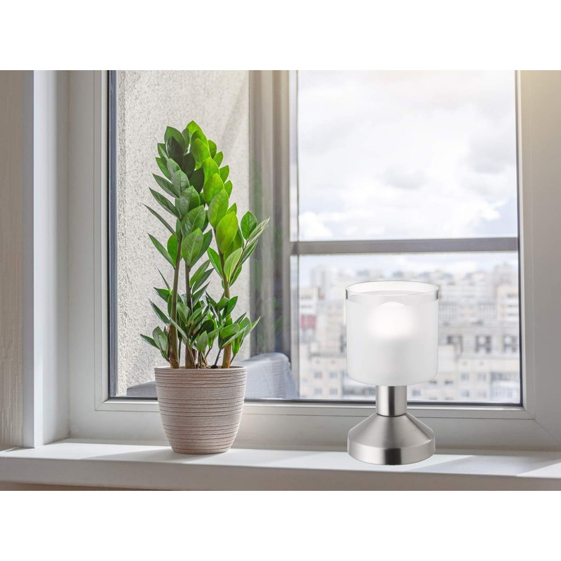 Reality Leuchten Gral R59521007 Table Lamp, Metal, Nickel, 9.0 x