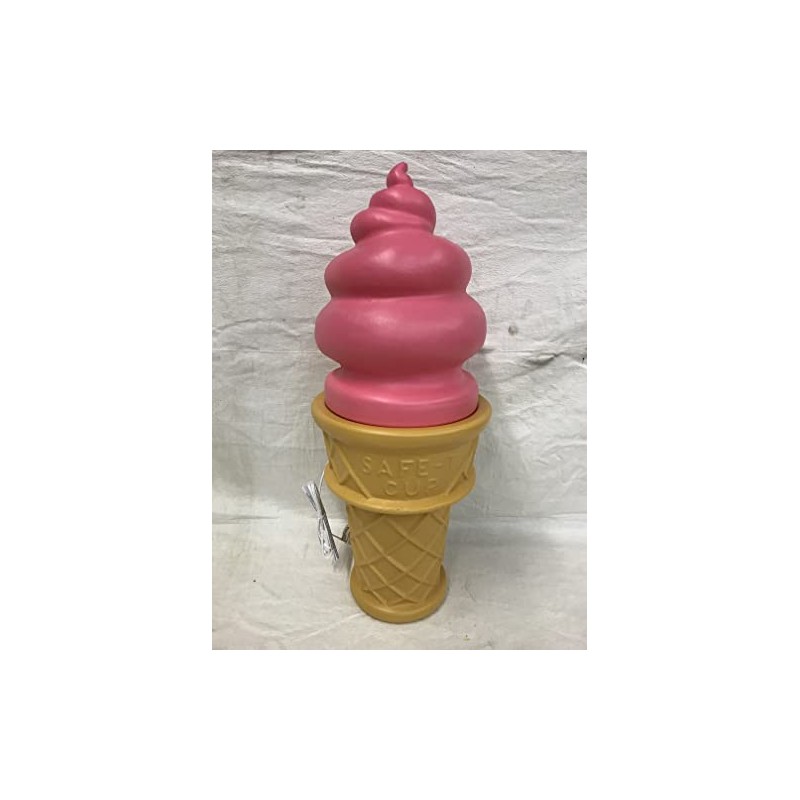 Giant Ice Cream Cone Strawberry Lamp